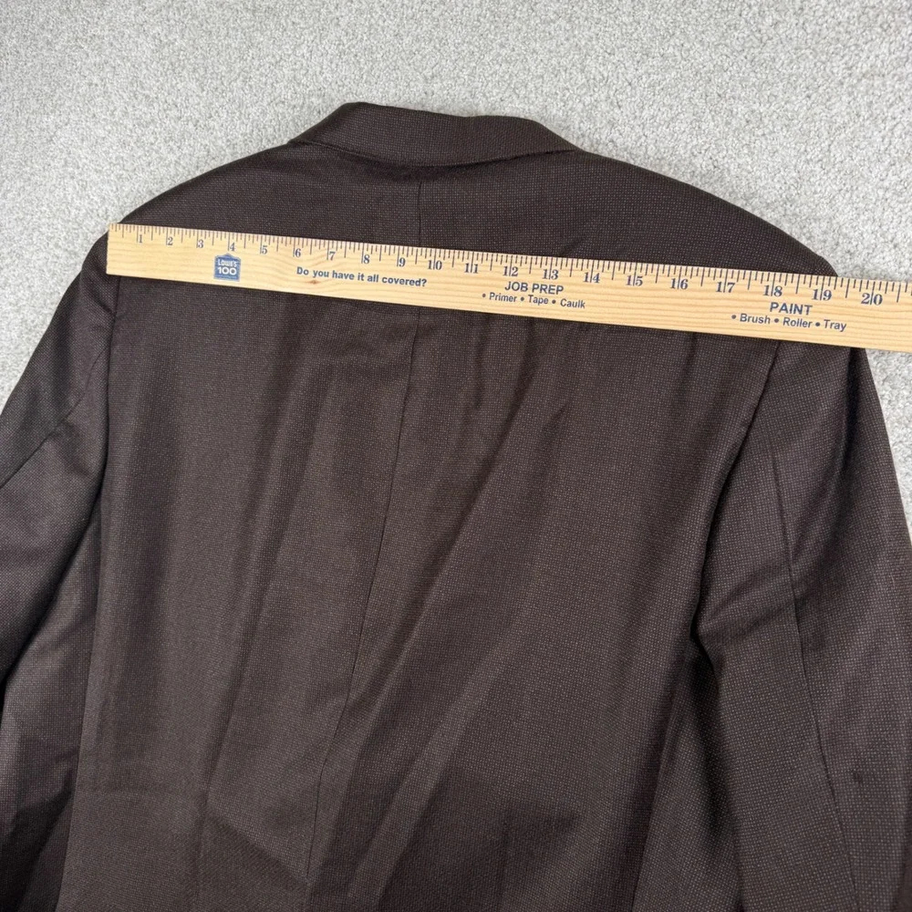 Hickey Freeman Blazer Men 44 Reg Brown Wool Silk Traveller Micronsphere EB004